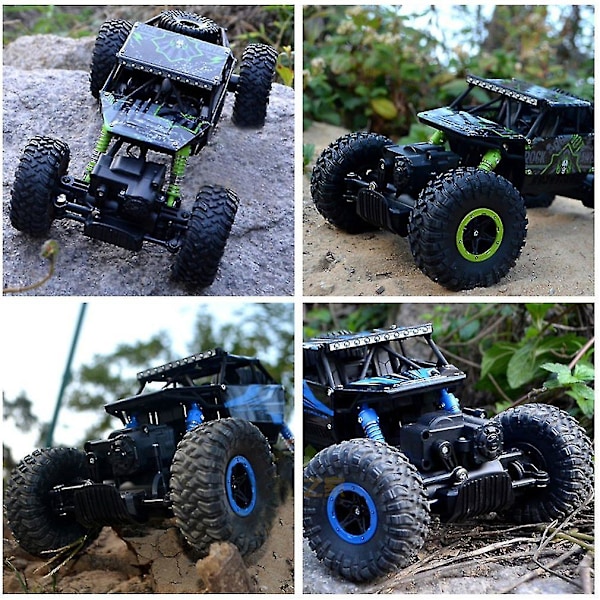 1:18 Kokonaiskokoinen 4wd 2.4ghz Kaukosäädöllä Ohjattava Kiipeilyauto 4x4 Kaksoismoottorinen Leikki