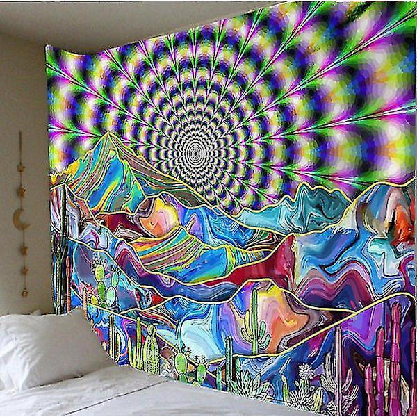 Psykedelisk Mønster Barne Soverom Vegg Henger Tapestry Hippie Dekor
