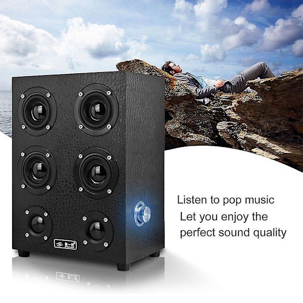 Puinen tietokonekaiutin Subwoofer 3D 3,5 mm liitäntä