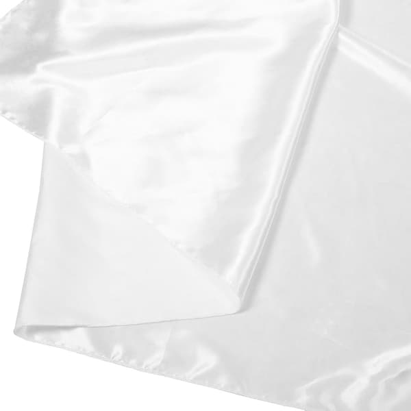 Polyesterduk Vit Rektangulär Elegant Chic Bröllopsfest Dekor Tvättbar Bordsduk
