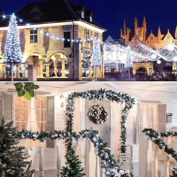 Julelys Udendørs 335ft 1100 Led 170ft 600 Led Solcelle