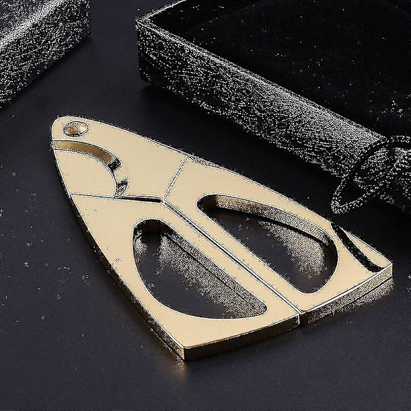 Triangle Guld Rustfrit Stål Metal Cigar Cutter Cigar Værktøj Tilbehør Tilbehør 1 Stk Guld