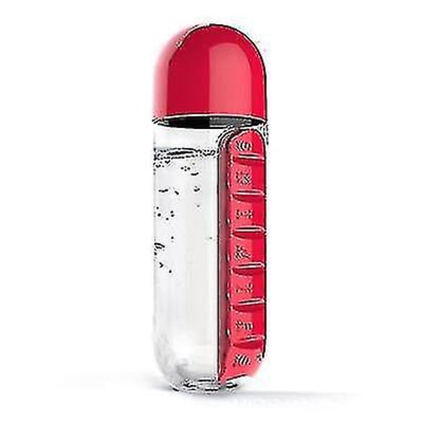 Pille Organizer vandflaske 7 dages pilleholder med ugentlig dispenser Kapsel drikkeflaske