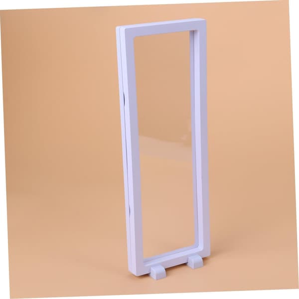 Flytande ram skuggbox displayfodral med bas för smycken och myntdisplay Transparent