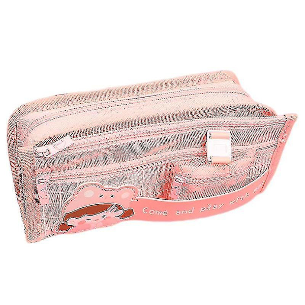 Farverig Stor Opbevaringsblyant Pen Etui Taske Med Lynlås Stor Kapacitet Pung Organizer Til Kontor College Skole Rejse Holder Box