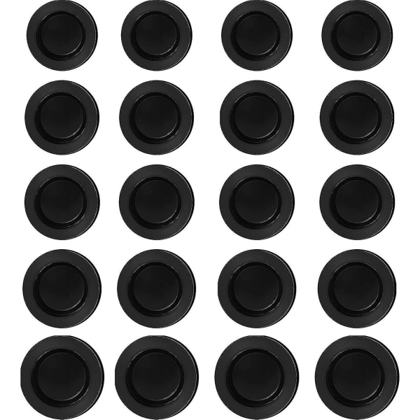 20 stykker svart gummi spareboks plugg sparegris plugg gummi sparegris stopper deksel gummi rund plugg (5 størrelser)-h-yuhao