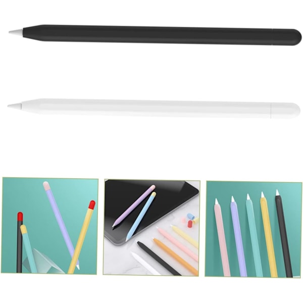 2 stk Silikon Penn Etui Blyant 2 Beskytter Nettbrett Beskyttelsesetui