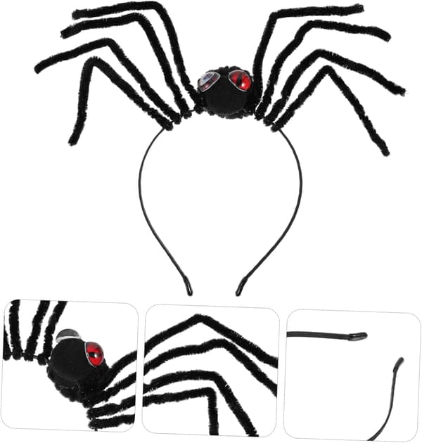 Halloween Edderkopp Pannebånd Lett Skummelt Hodeplagg for Fester Tilbehør