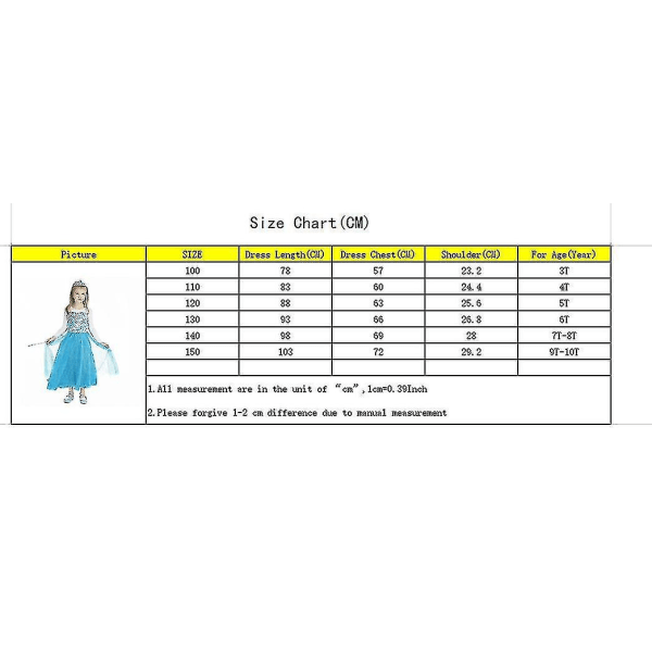 Ny Elsa Klänning Flickor Sommarklänning Prinsessa Cosplay Kostym Klänningar För Barn Jul Födelsedag Fancy Party Vestidos Menina elsa set 6