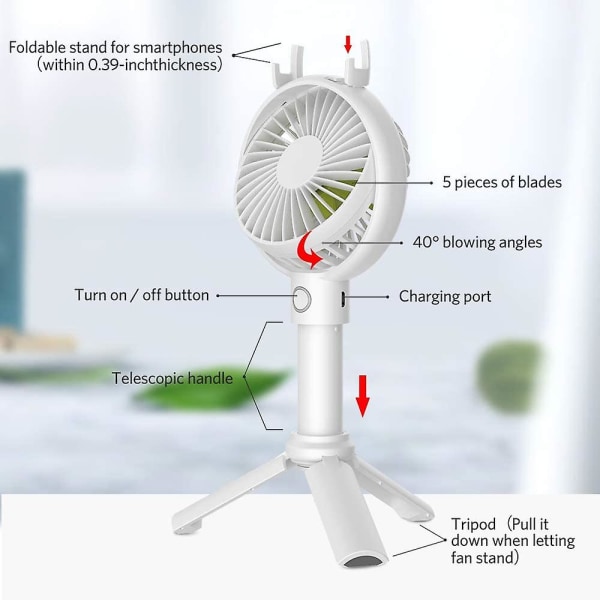 Håndventilator Bærbar Mini Fan Elektrisk Usb Fan