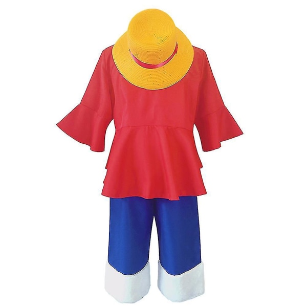 Piece D. Luffy Performance Kostume Pirat Straw Hat Set Mænd Fancy Up Outfit 3XL