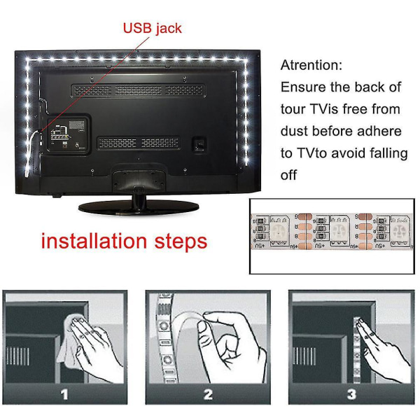 Vedenkestävä LED-nauha 12 RGB 5050 SMD Valkoinen Nauha Lamput