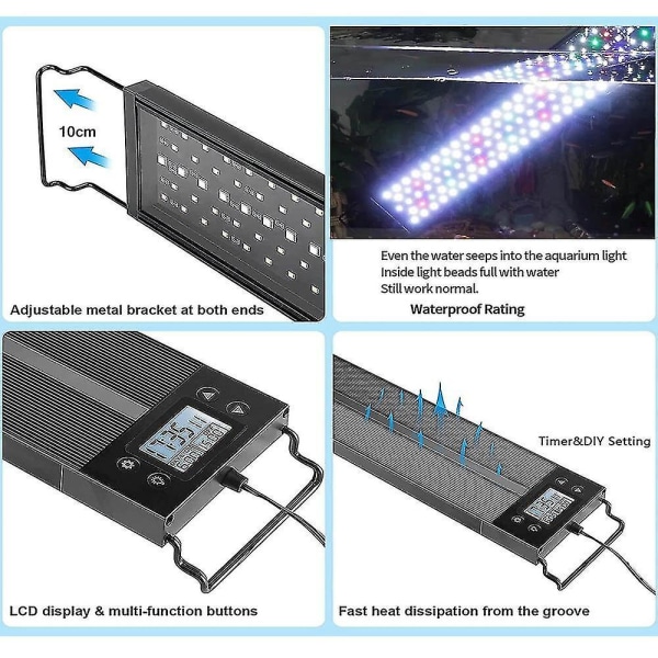 24-48 tommer IP65 Programmerbart Akvarium LED-lys