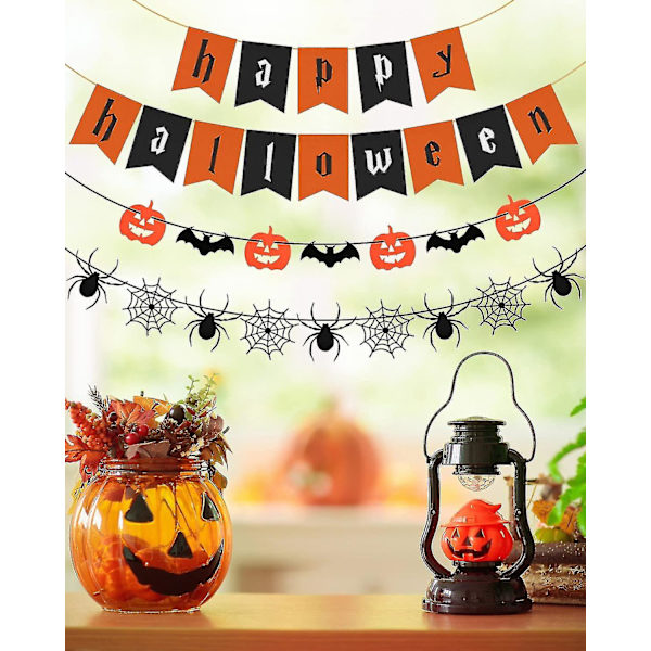 Halloween-juhlat seinäkoriste hämähäkinverkko kurpitsa logo (a, tyyppi) 1 kpl bd-yuhao