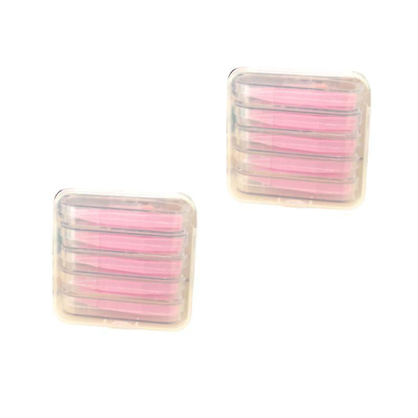 2 Förpackningar Färgglada Linser Tång Linser Insättare Linser Klämmor (rosa)