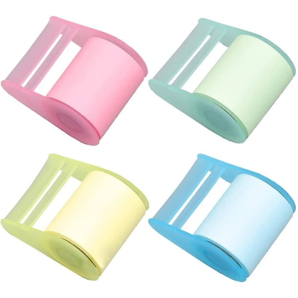 Office Memo Roll, Note Roll, Multipurpose Sticky Notes, With Dispensers, For Memo, Office, Home, School4pcs