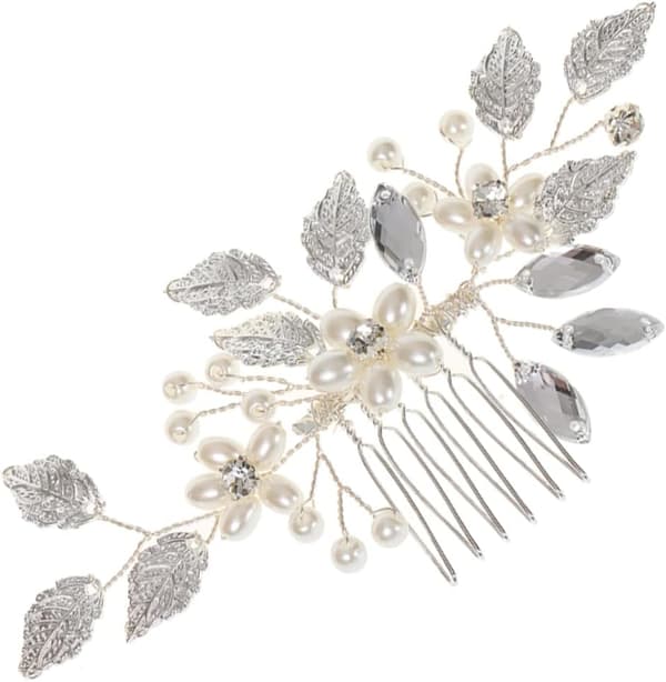 Brud Strass Hårkam för Bröllopsfest Elegant Hårprydnad Chic Tillbehör