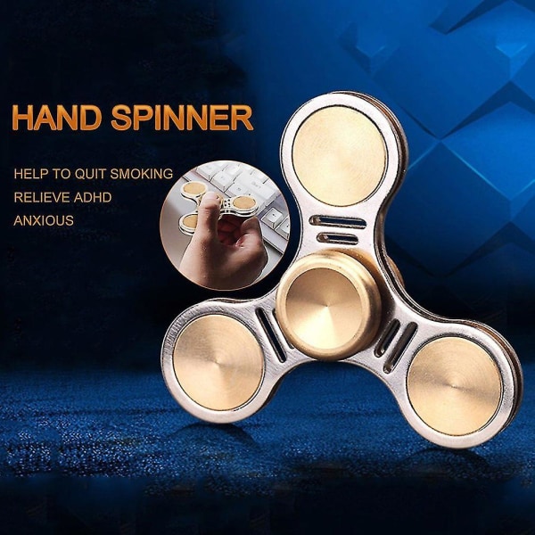 3 blader Legering Hånd Fingertupper Spinner Roterende Reduser Stress Relief Press