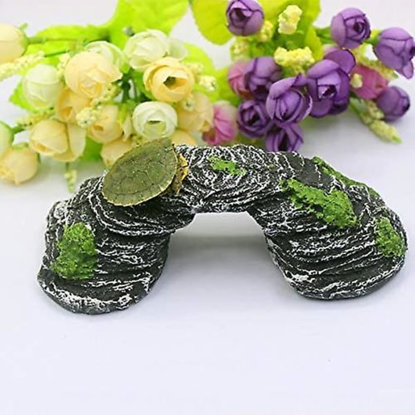 Fish Tank Ornament Stor Resin Bridge Form Aquarium Landskab Ornamenter Dekorationer Rockery Cave