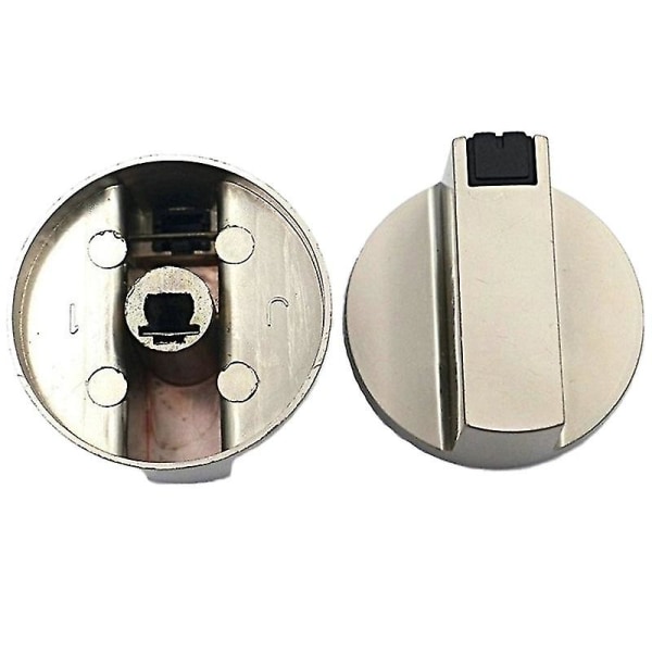Spishandtag, 6mm Zinklegering Kontrollratt Ugnbrytare Universal Silver Gas Spis Kontrollratt, Passar