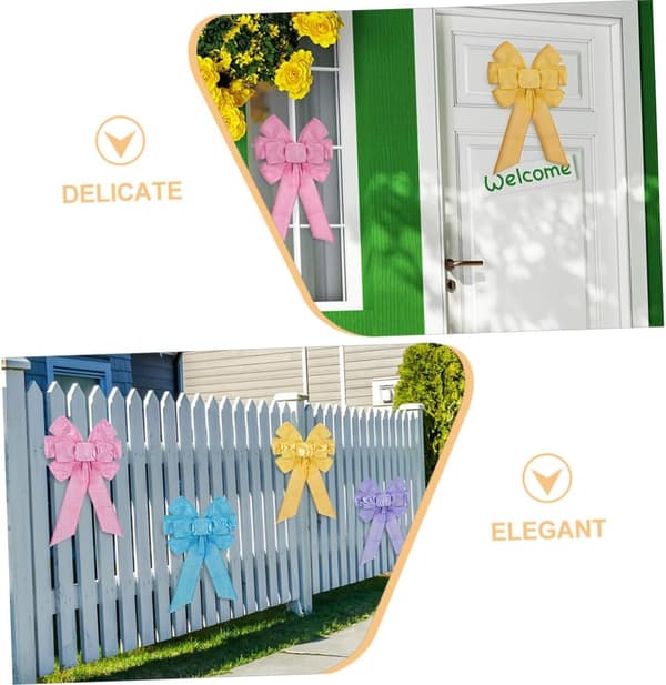 Elegant påskkransrosettset 4 stora vårdekorationer Slitstarka polyesterrosetter för hemmafest