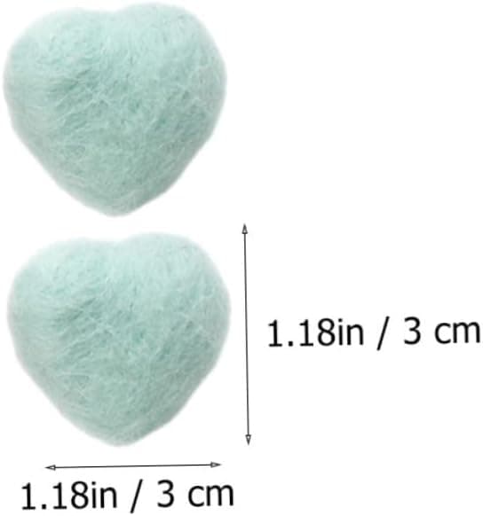 10 stk. hjerteformede DIY hårklemmetilbehør Håndlagde filthodeplaggmaterialer