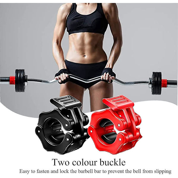 Låsering til Vægtstang 2 stk. 50 mm Stop Ring Vægtløftning Vægtløftning Bodybuilding