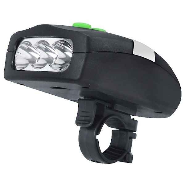 2-in-1 sähköpyörän ääni- ja valohälytin 3 LED-valolla turvalliseen pyöräilyyn Black