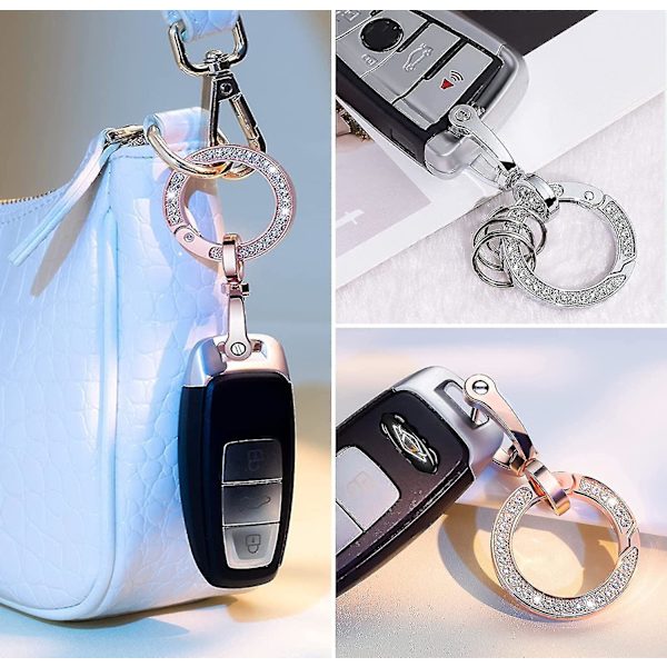 Bling-kivi avaimenperä autoavaimelle, 14k kultapinnoitettu seos-satulakiinnitys avaimenperä naisille ja miehille, kulta