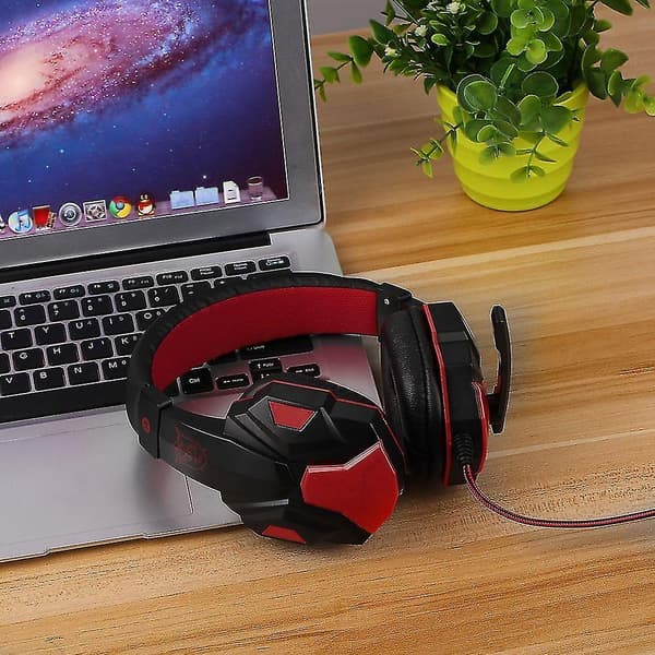 3.5mm Surround Gaming Headset Hodebånds Mikrofon for PC
