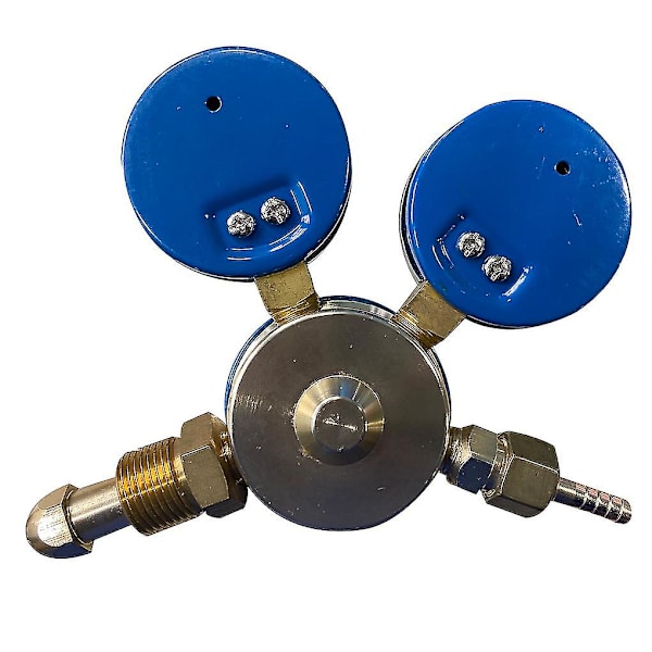 Oxygen Trykreducer Messing Dobbelt Måler Trykregulator Svejsning