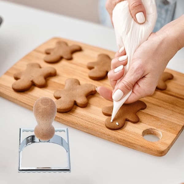 Kakeformer i sinklegering, form for dumpling-innpakning med trehåndtak