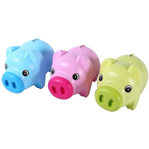 Plast Piggys Bank Myntsamling Savings Pig Toy
