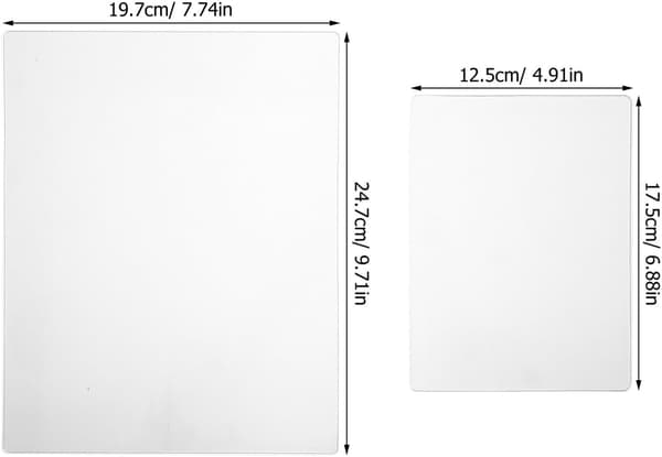 2 stk. genanvendelige gelprintplader sæt, non-stick 7 mm A5 A4 kunstgelplader til gør-det-selv monoprinting
