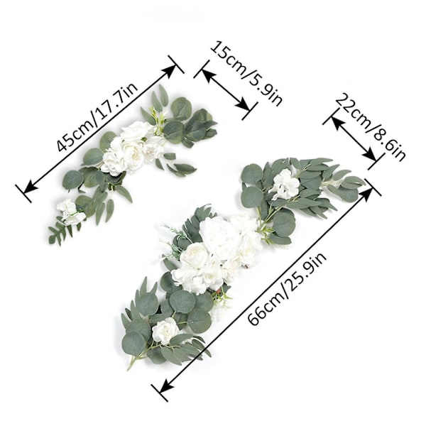 Konstgjorda Bröllopsbågsblommor Kit Jasminblomma Swag