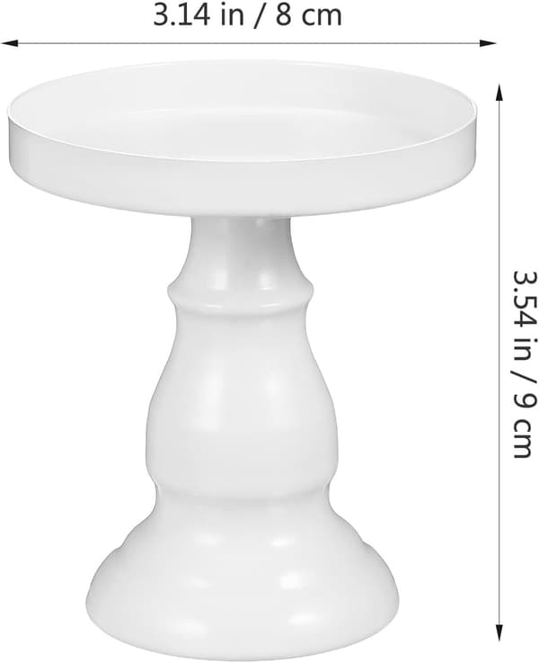 Bryllupsmatserveringsfat Husholdningskakestativ Hvit Legering Stilig Enkel Design Solid Dekor
