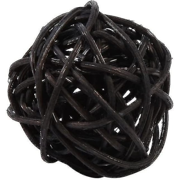 20 st Wicker Takraw-prydnader Fotorekvisita Heminredning 3cm (vit)-yuhao black
