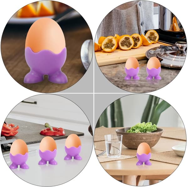 10 stk silikon eggebrett eggekokere kopper multifunksjonell designkopp