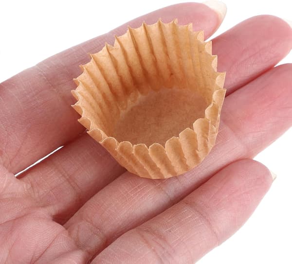 1000 stk. brune mini muffinsformer Engangs bakekopper Fettsikre papir cupcakeformer