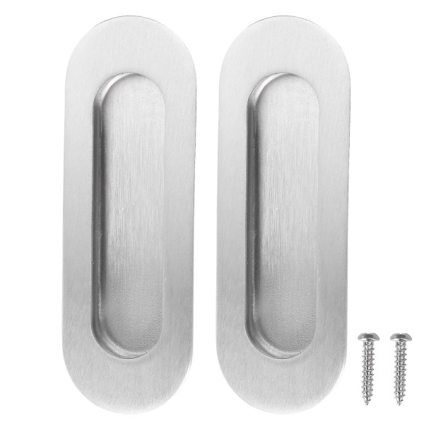 2 stk dørhåndtak moderne enkel trekkdørknapp Aluminiumslegering usynlig håndtak Skuffeknapp