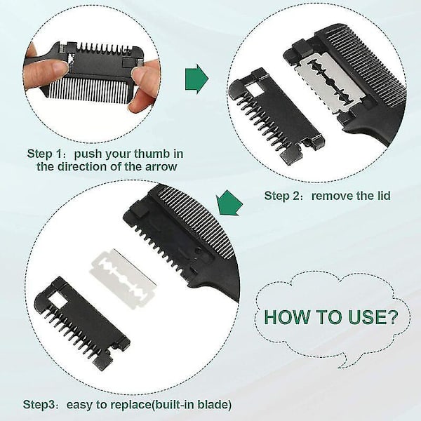 Razor Kam Skarpere Hårkam Frisør Razor Kam Hårklipp Razor Kam