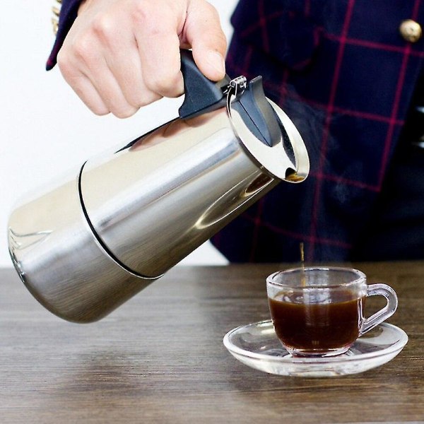 Rustfrit stål Moka kaffemaskine espresso perkolator