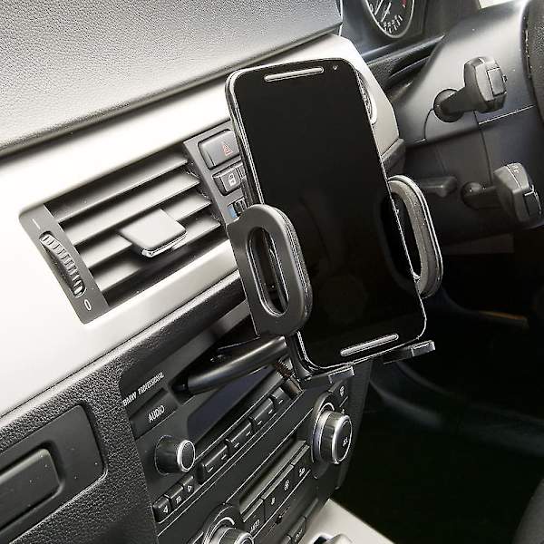 Slot Mobiltelefonholder Til Bil Universal Stativ Cradle Mount GPS (1 stk, sort)