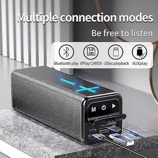 Mc V13 Bluetooth Højttaler Bærbar Trådløs Tws Subwoofer