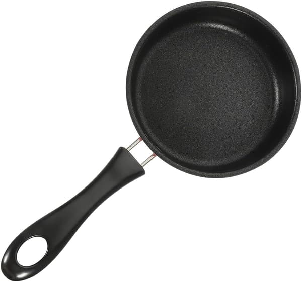 Liten eggstekepanne biffstekepanne 7,5 tommer rustfritt stål non-stick materiale praktisk ergonomisk