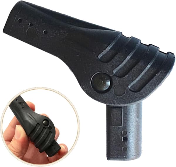 4 stk. sorte 8,5 mm teltstangforbindere, foldbare samlinger, nylonadapter