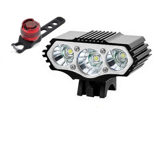 Sykkellys T6 Led (1 stk, svart)