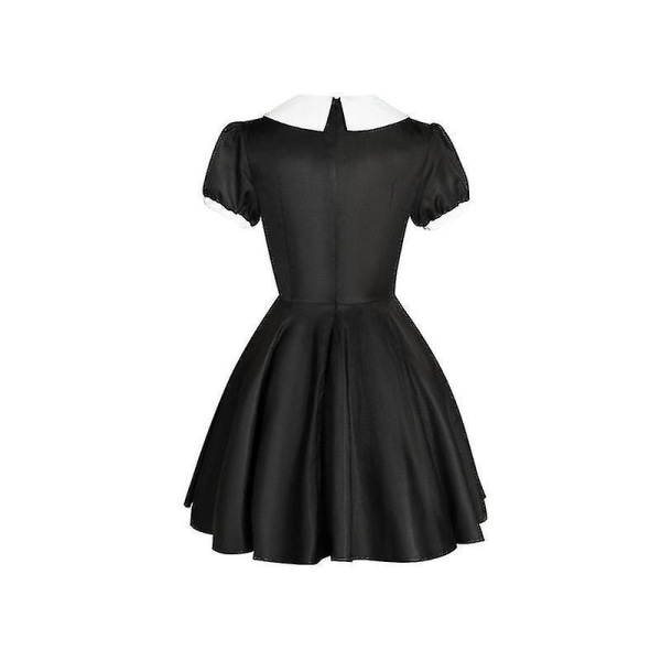 Wednesday Adams Kostume Sæt Kortærmet Kjole Broche Outfits Til Kvinder Rolleleg 150 Dress 2