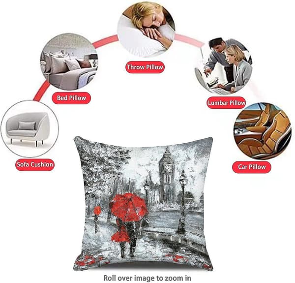Putetrekk 18x18 Sett med 4, Dekorative Puter til Sofa og Seng