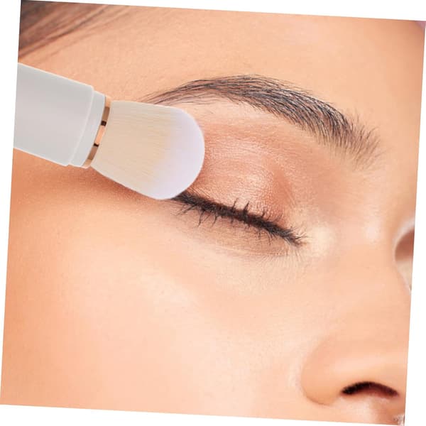 Infällbar Resesminkborste Mini Pudervippa för Kindrouge Highlighter